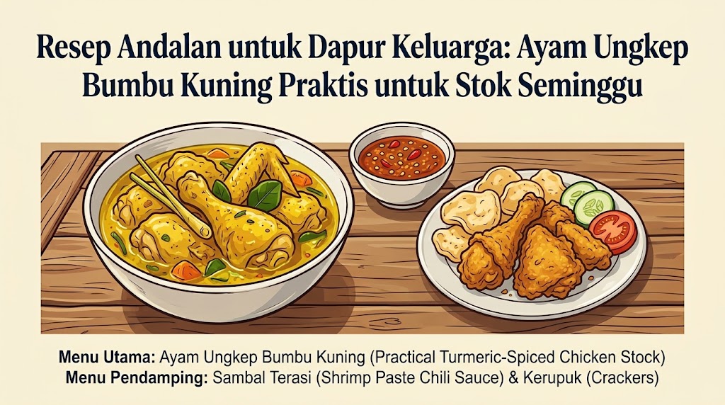 Resep Andalan untuk Dapur Keluarga: Ayam Ungkep Bumbu Kuning Praktis untuk Stok Seminggu